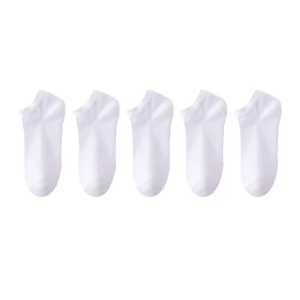 Lot 5 chaussettes bambou femme blanche