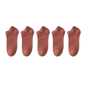 Lot 5 chaussettes bambou femme bordeaux