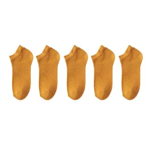 Lot 5 chaussettes bambou femme orange