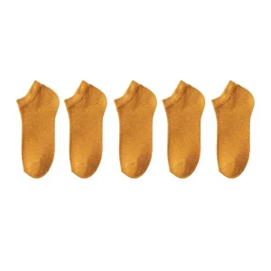 Lot 5 chaussettes bambou femme orange
