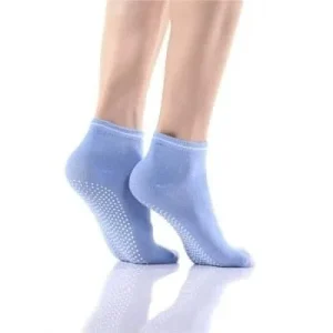 Chaussette antidérapante femme bleue