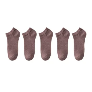 Lot 5 chaussettes bambou femme marron