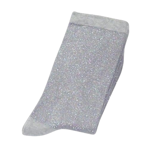 Chaussettes Paillettes 'Coquine' Gris Argenté Motif Léopard - Taille 36-42, Cadeau Mode Femme