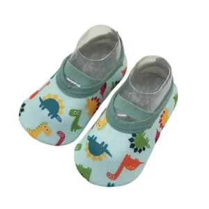 Chaussettes Antidérapantes Bébé Bleu Dinosaures