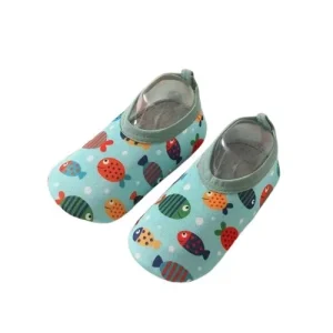 Chaussettes Antidérapantes Bébé Bleu Poissons