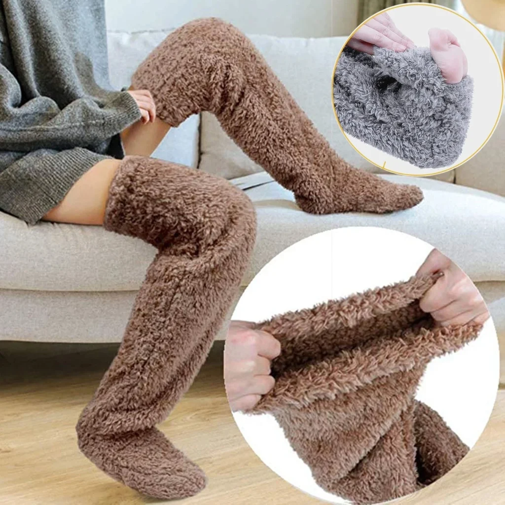 Chaussettes Chevilles Peluche Épaisse Hiver