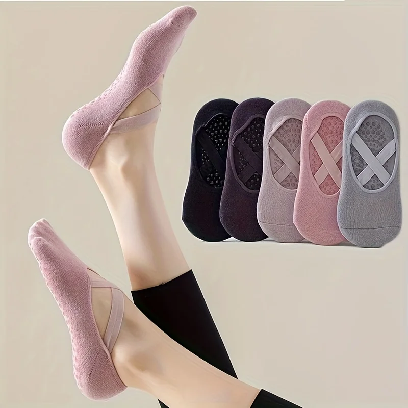 Chaussettes Pilates Antidérapantes — Lot de 3 ou 5 Paires