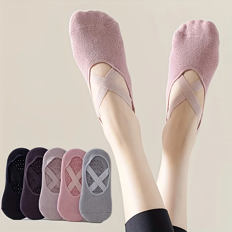 Chaussettes Pilates Antidérapantes — Lot de 3 ou 5 Paires – Image 2